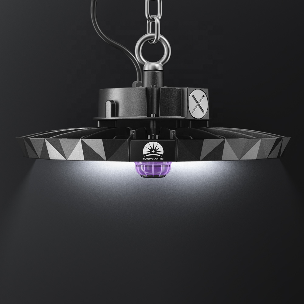 Low-glare Honeycomb Cover LED Light High Bay Light 100w 150w 200w 240w CE RoHS IK08 IP65 Warehouse Lighting UFO