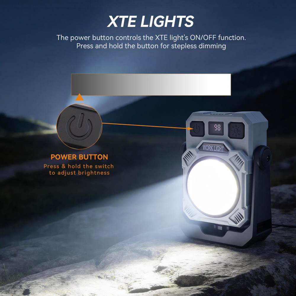 Multi Functional Rechargeable Waterproof Folding LED Work Light with Magnetic Base,180&deg; Rotate Mechanic Light for Car Repair