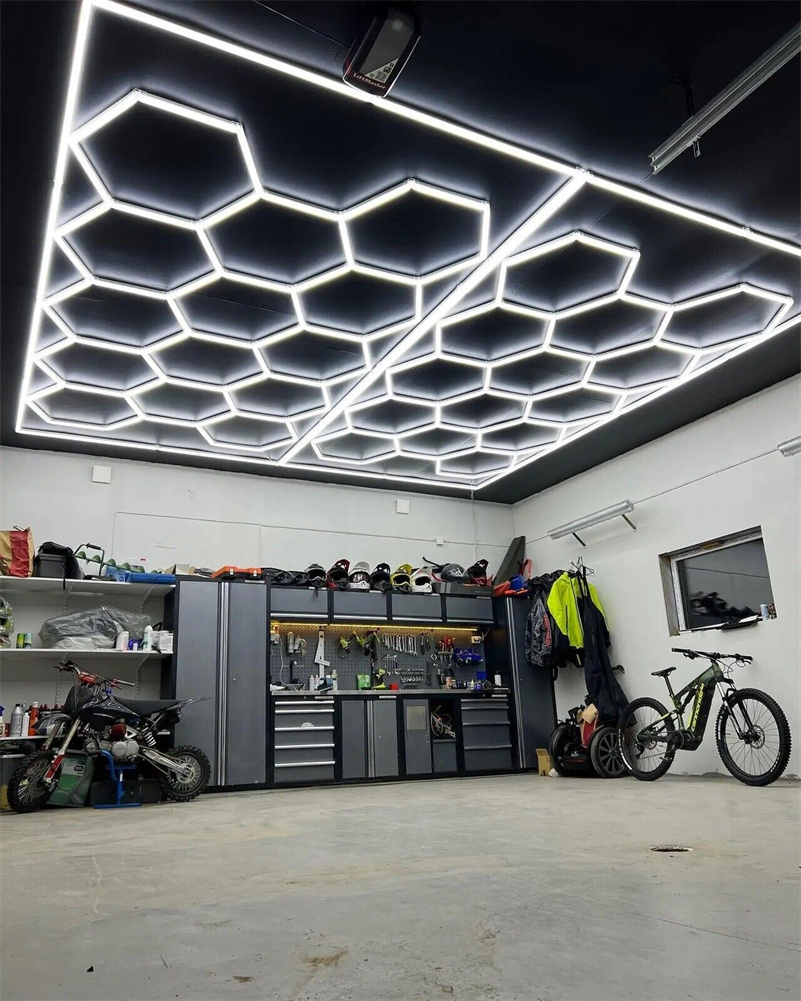 6500K Hot Sale Led Working Hexagon Lights Easy to Install Car Garage Light Honeycomb Led Light for Car Work Shop