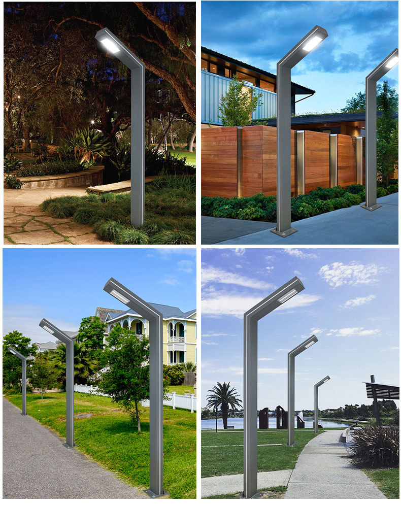 Aluminium Lights Solar Garden Lights Outdoor Landscape Waterproof IP65 Pole Lamp Park Post Top Outdoor LED Garden Light