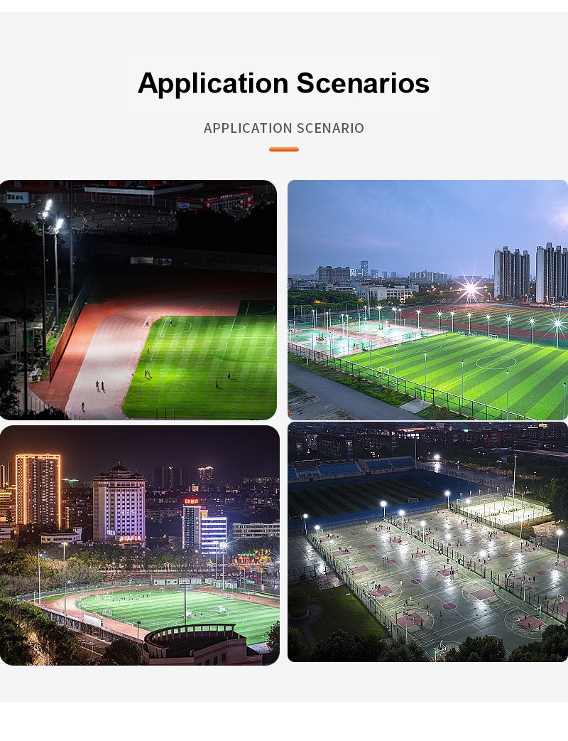 500W LED Football Field Lights Outdoor Stadium Flood Light High-Pole Modular Sports Field Lighting