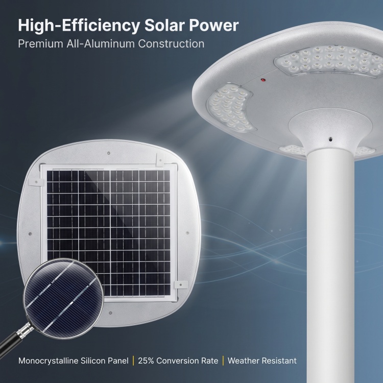 Outdoor Integrated LED Garden Light for Lawn, Patio, Yard, Sidewalk, Driveway ufo Solar Lights Solar Post Top Area Light