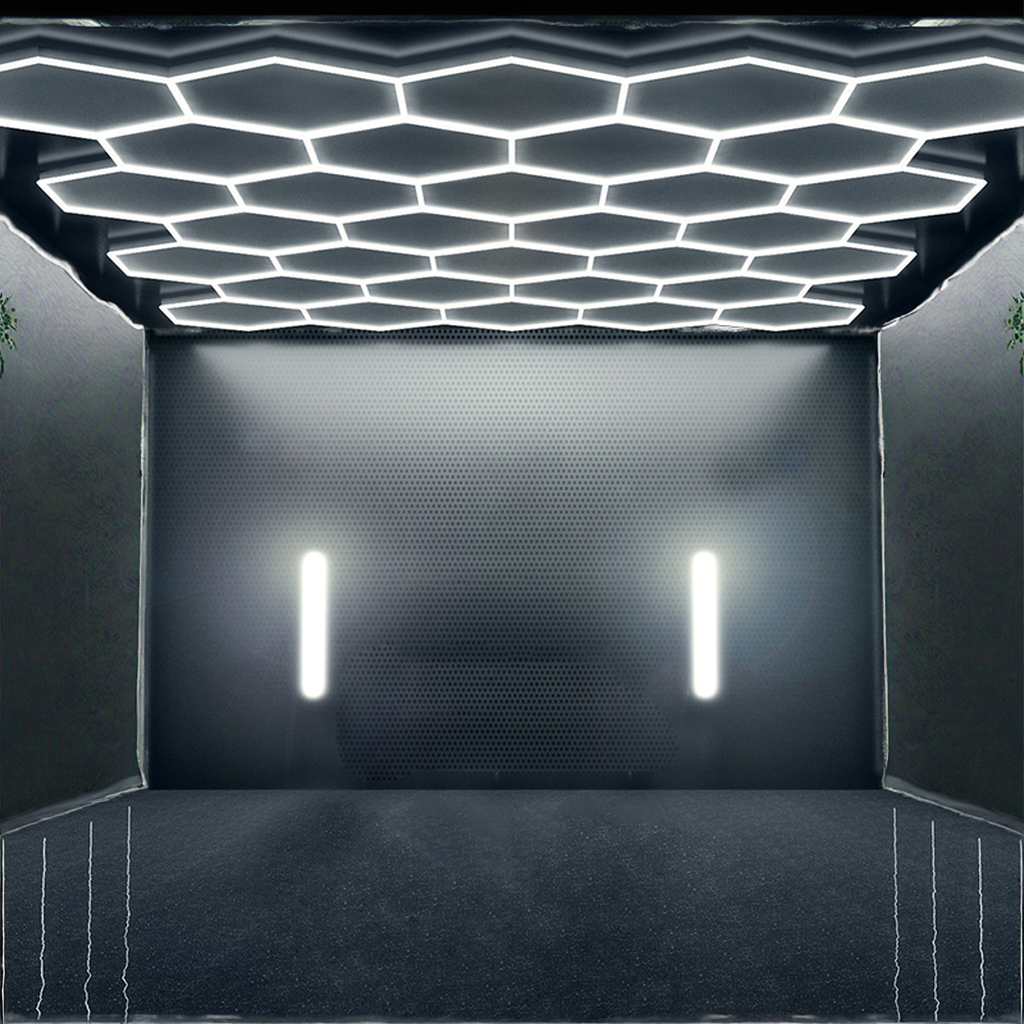 Professional Factory Custom LED Light Aluminum Hexagonal Cellular Garage Work Light for Residential Office AC Power Supply