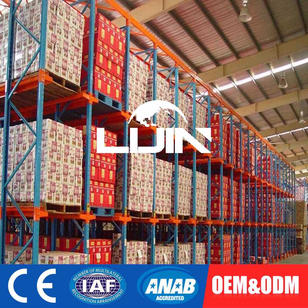 Lijin Hot Sale High Quality Heavy Duty Industrial Warehouse Storage Drive in Rack
