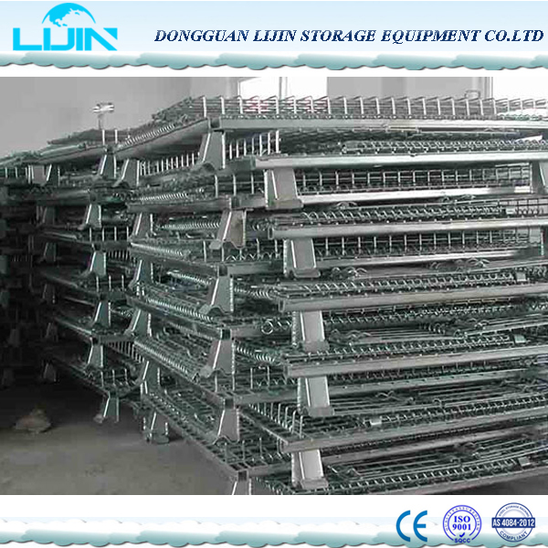 Folding Wire Mesh Roll  Palle Cage Container Warehouse Storage