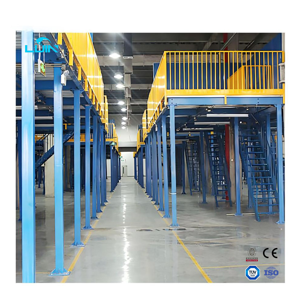 Heavy Duty I-Beam Mezzanine Floor Industrial Structural Steel Platform for Storage