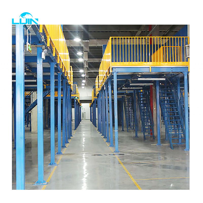 Structural Steel Mezzanine Floor for Warehouse Heavy Duty I-Beam Platform Unit
