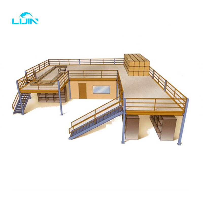 Heavy Duty I-Beam Mezzanine Floor Industrial Structural Steel Platform for Storage