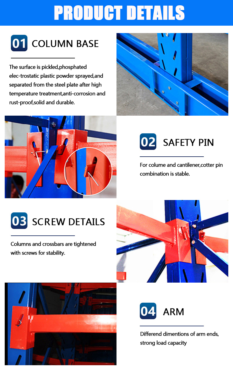 Heavy Duty Cantilever Racking System for Factory and Warehouse