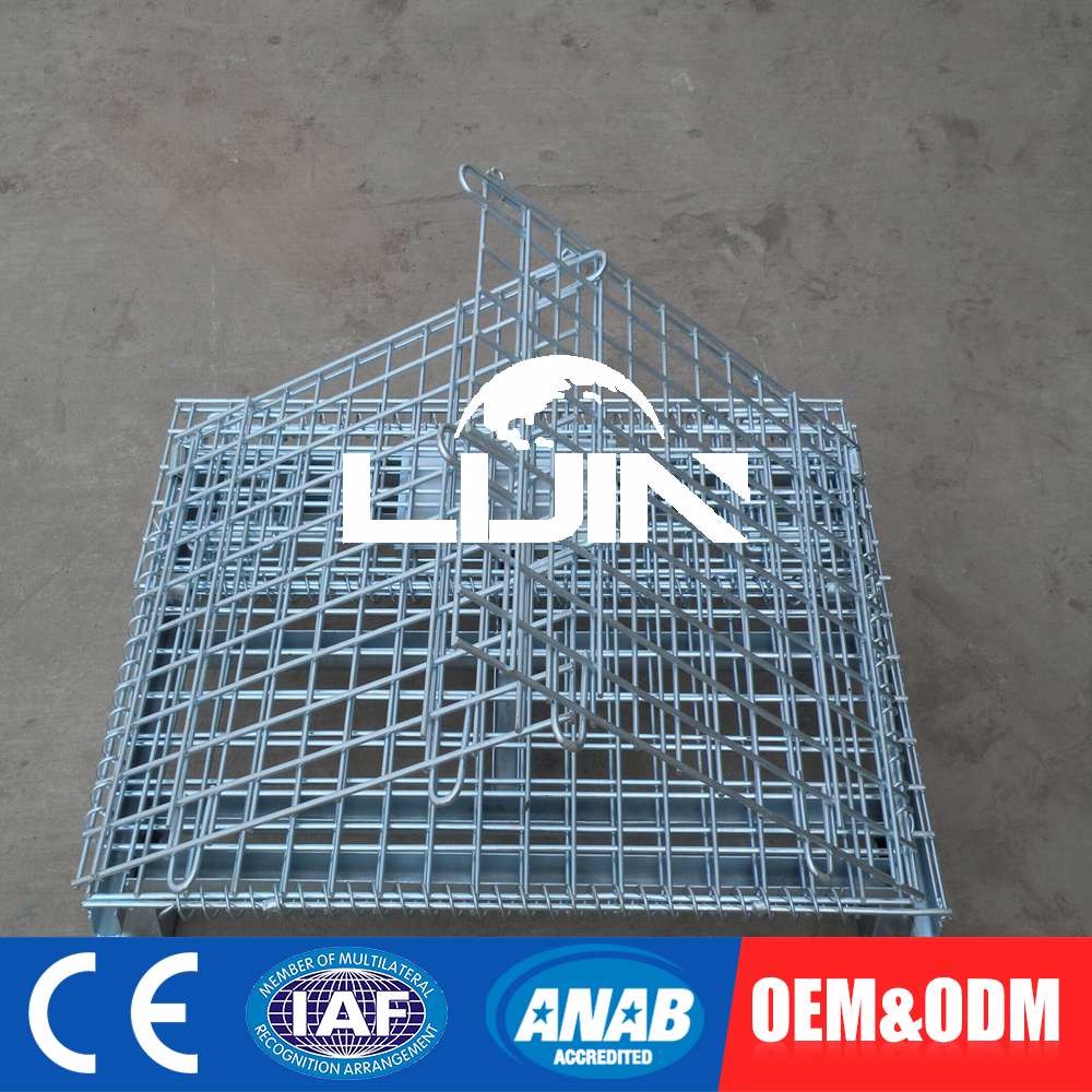Heavy Duty Galvanized Collapsible Stacking and Folding Cargo Storage Cage