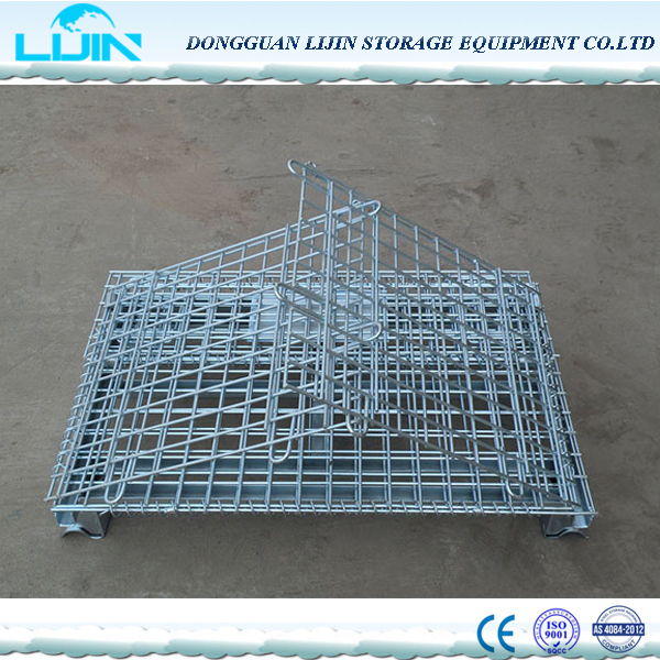 Folding Wire Mesh Roll  Palle Cage Container Warehouse Storage