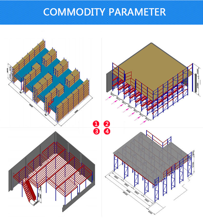 Manufacture Factory Direct Sale Mezzanine Floor Rack Warehouse Mezzanine Floor Racking for Heavy Weight Goods