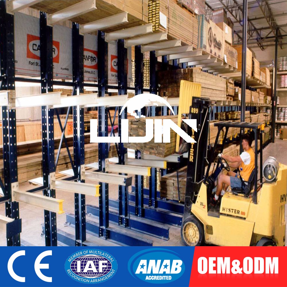 Custom Size Heavy Duty Steel Industrial Long Pipe Storage Cantilever System Shelf Bracket Racking