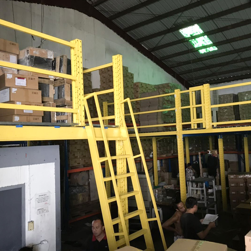 Q235B Cold Steel Metal Plate Warehouse Storage Materials Galvaniced Mezzanine Floor System