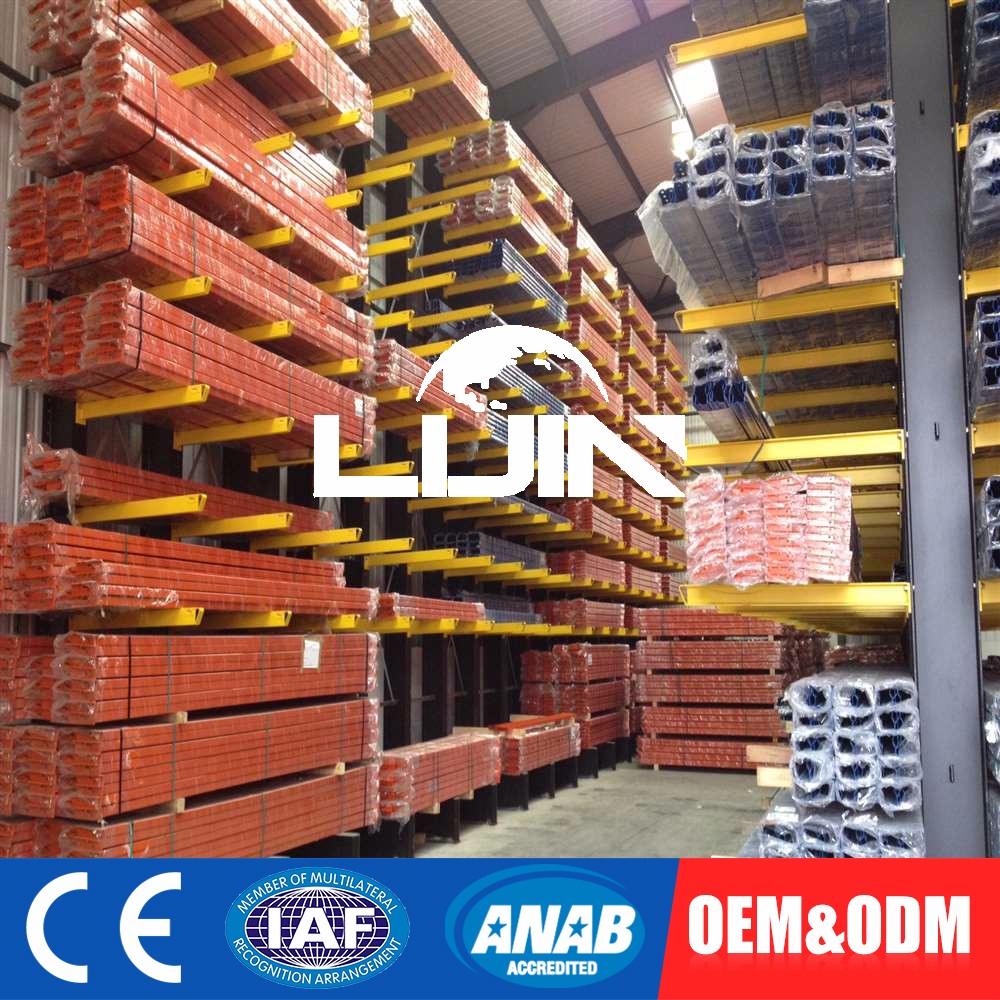 Custom Size Heavy Duty Steel Industrial Long Pipe Storage Cantilever System Shelf Bracket Racking