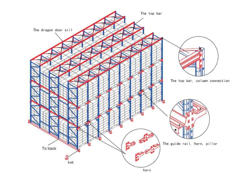 Warehouse Racking System Structural Diagram
