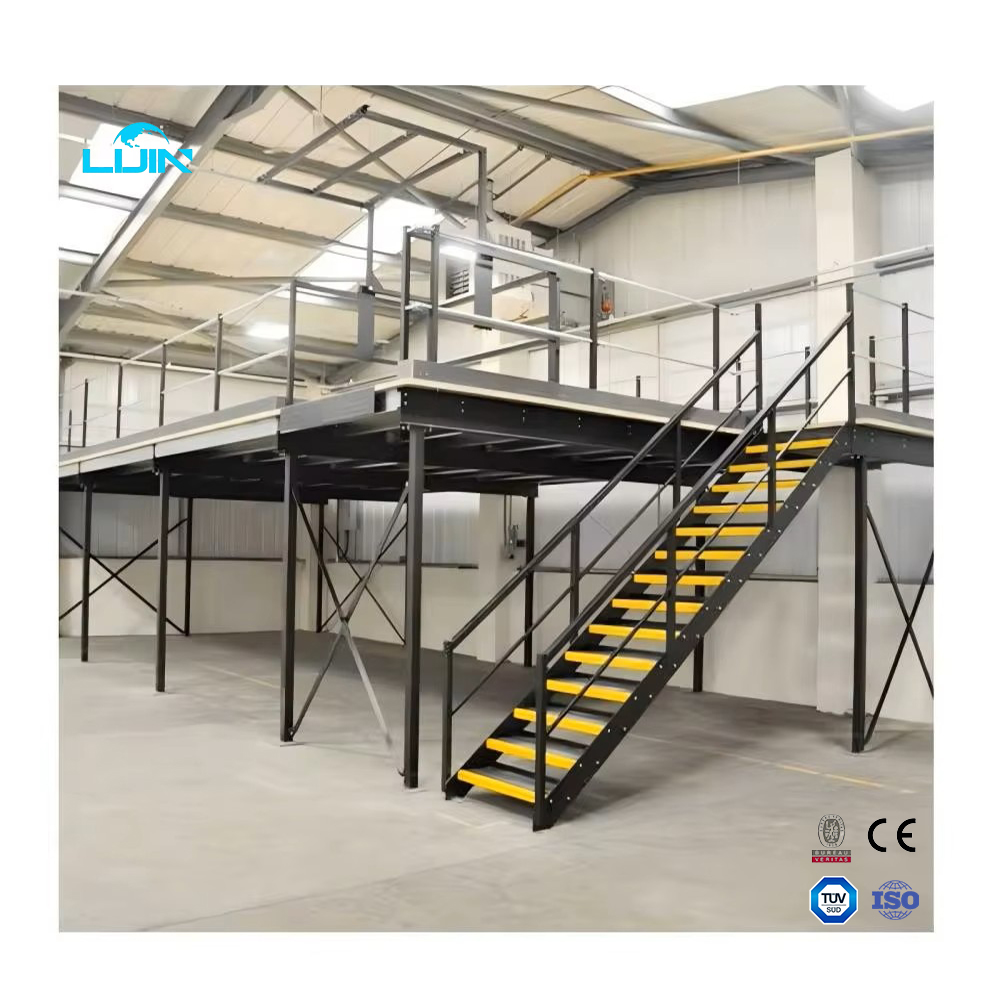 Metal Mezzanine Floor System Heavy Duty Industrial Storage Platform Factory Direct