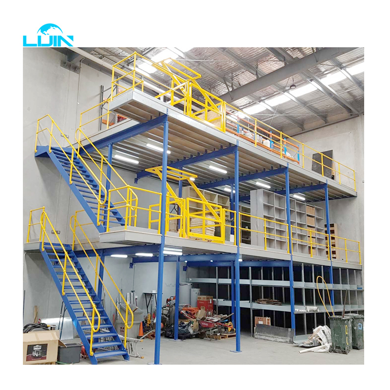 Metal Mezzanine Floor System Heavy Duty Industrial Storage Platform Factory Direct