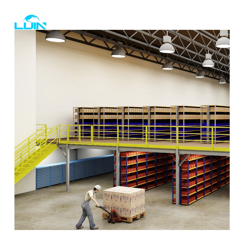 Custom Industrial Storage H Beam Steel Work Platforms Warehouse Office Heavy Duty Mezzanine Floor Racking System