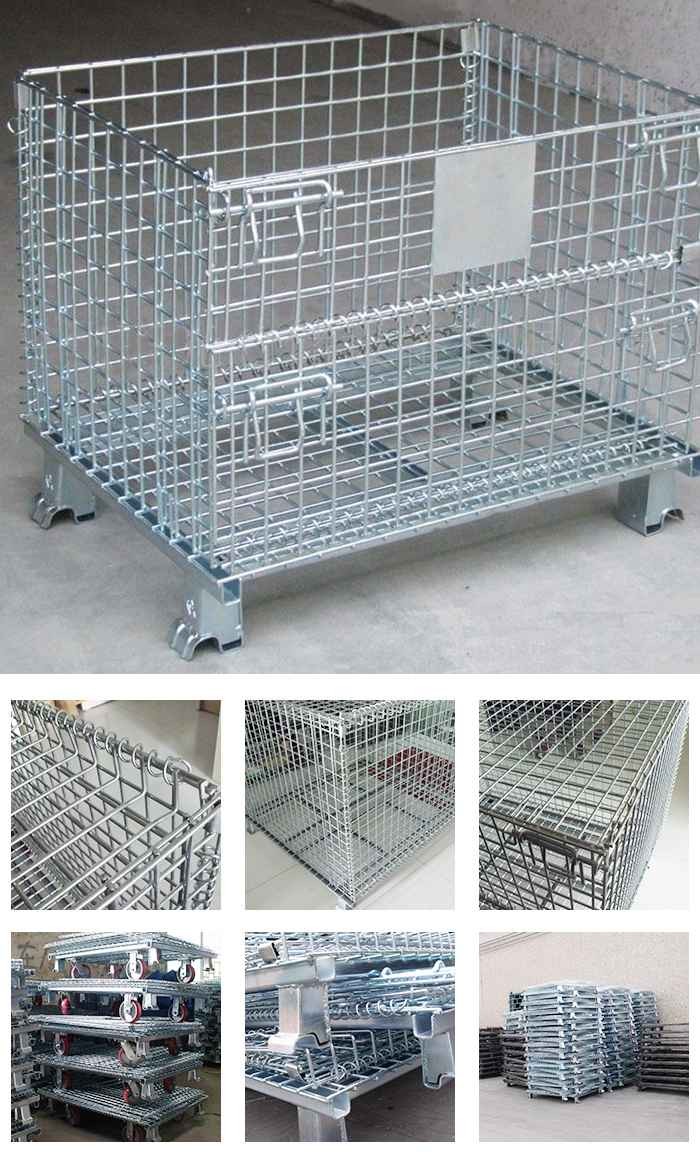 Tailored Collapsible Wire Container Tire Storage Folding Cage Display 2