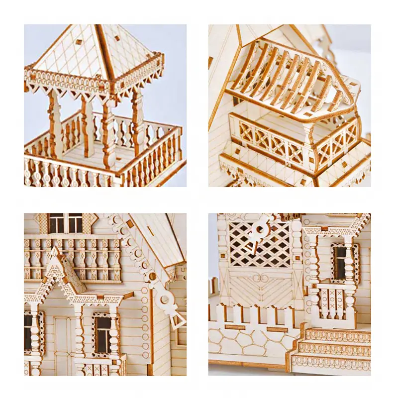 Custom DIY Wooden Lighted Village House Kit from China Suppliers | Customizable Factory Product for Home Decor Companies, Service