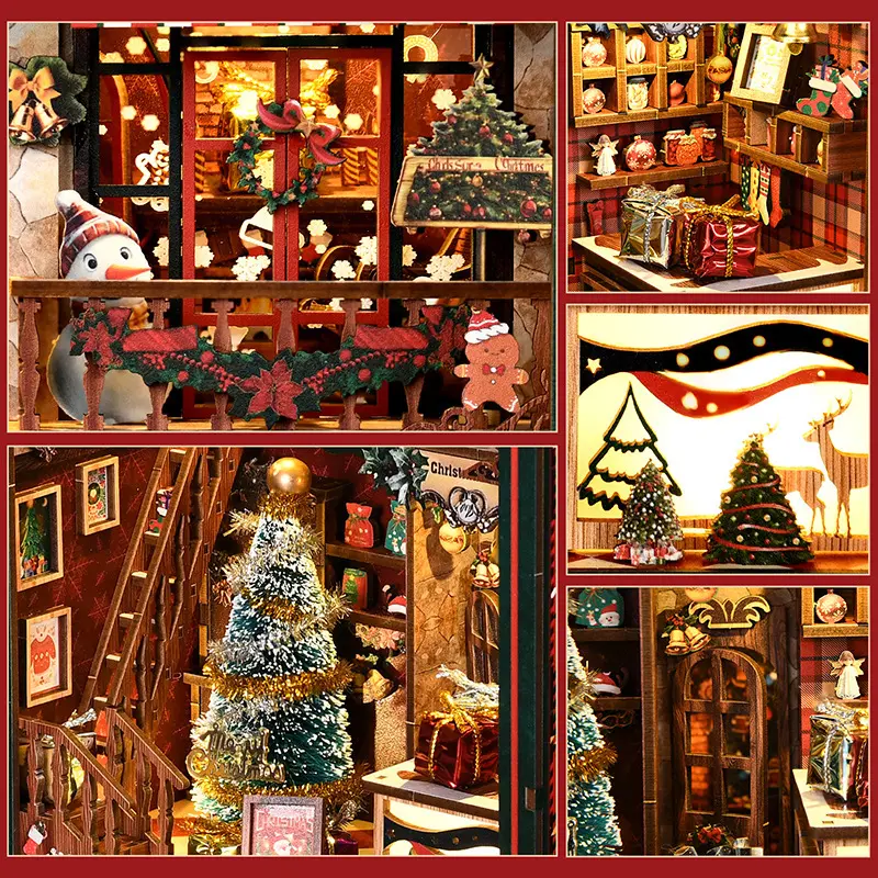 OEM DIY Wooden Christmas Shop Book Nook Kit - China Suppliers & Factory for Festive Home Décor Manufacturers, Companies