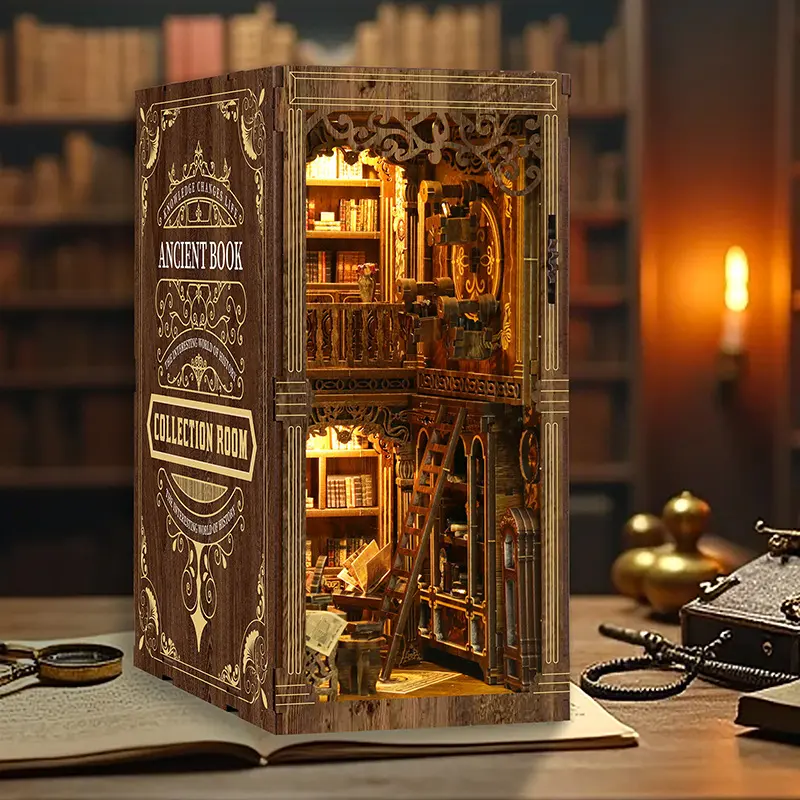 CE Certification DIY Wooden Vintage Library Book Nook Kit - China Suppliers & Factory for Unique Home Decor and Gifts Factory, Factories