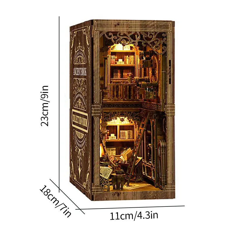 CE Certification DIY Wooden Vintage Library Book Nook Kit - China Suppliers & Factory for Unique Home Decor and Gifts Factory, Factories