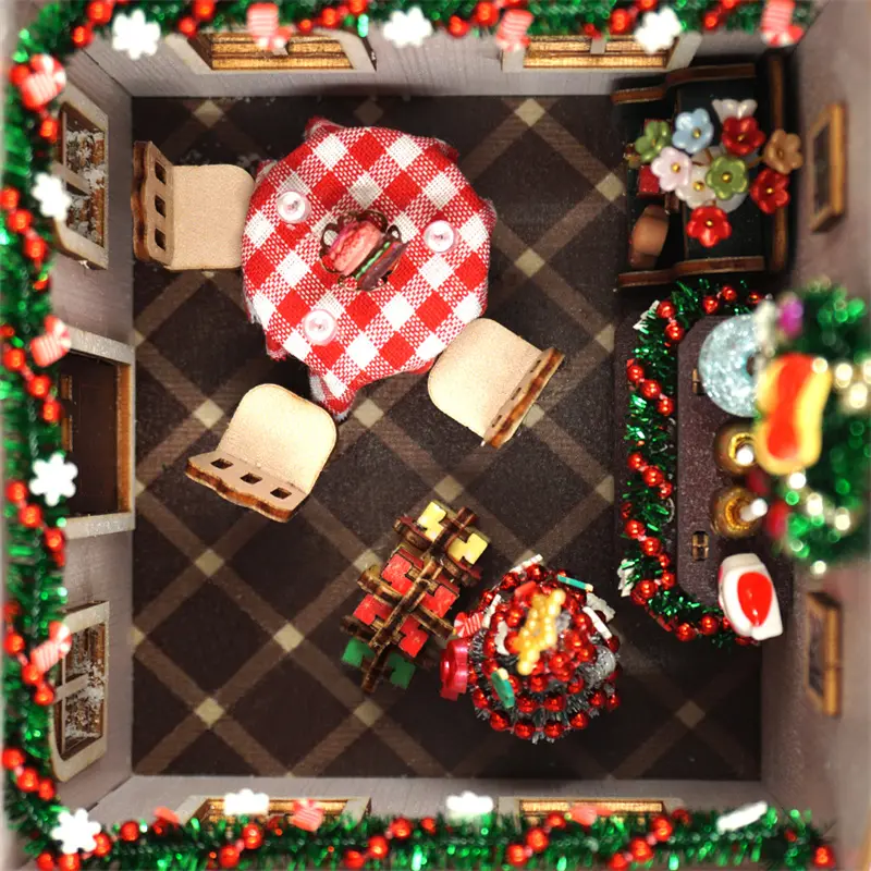 CE Certification DIY Wooden Christmas Cottage Model Kit from China - Custom Suppliers & Factory for Festive Home Décor Manufacturers, Pricelist