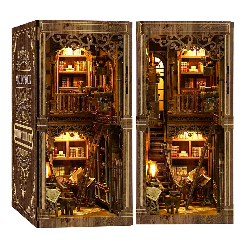 CE Certification DIY Wooden Vintage Library Book Nook Kit - China Suppliers & Factory for Unique Home Decor and Gifts Factory, Factories