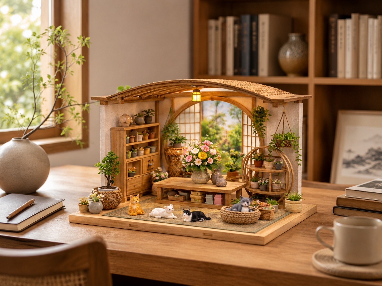 06-japanese-floral-miniature-house-bookstore-desk-display