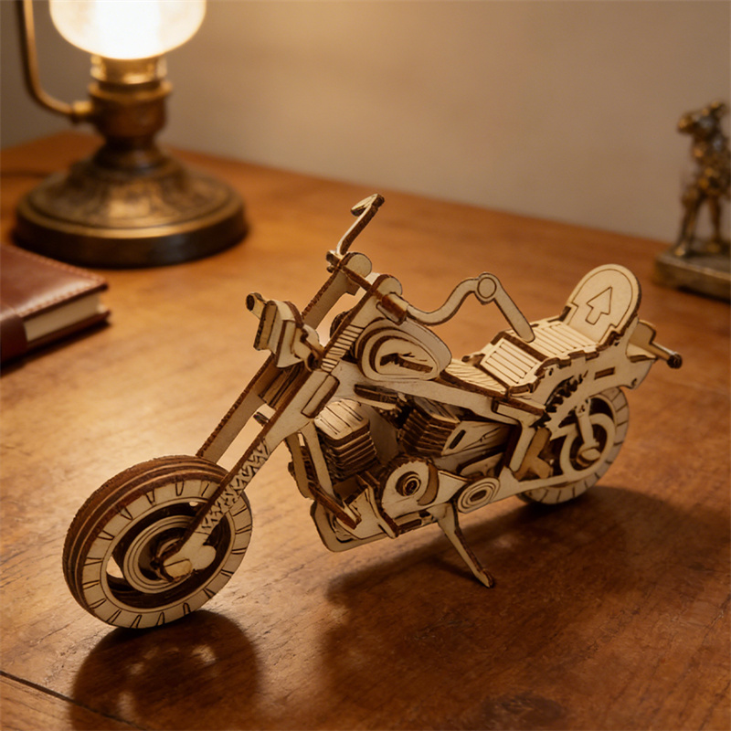 Wooden Motorcycle Model Kit