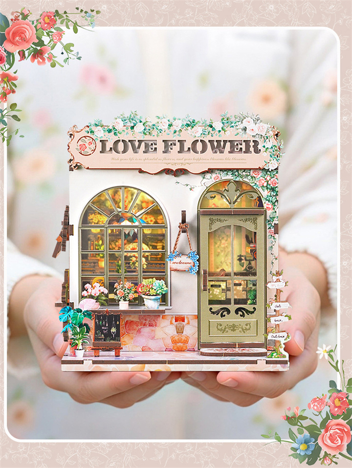 Vintage Flower Shop Miniature Assembly Model (6)