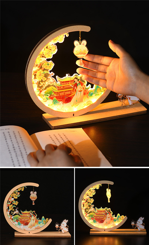 Customizable Wooden Puzzle Lantern (4)