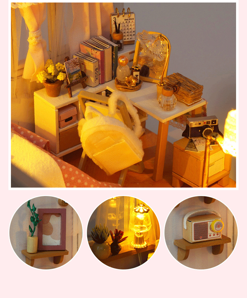 Professional Customization of Wooden Dollhouse Miniature Scenes03