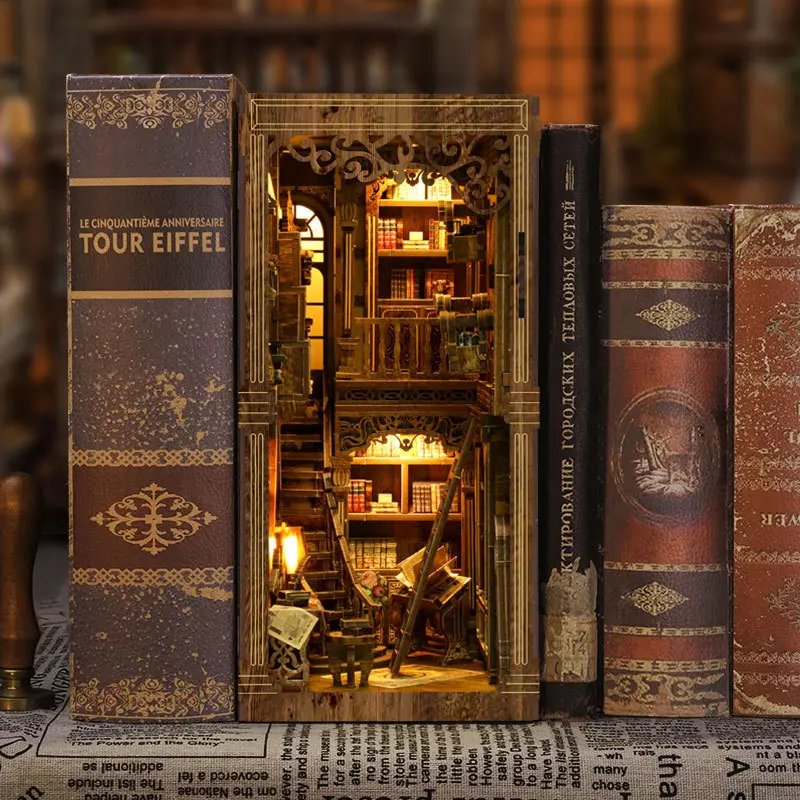 High-Quality OEM/ODM Wooden 3D Miniature Landscape Puzzle Bookend/Magic House Product, Products