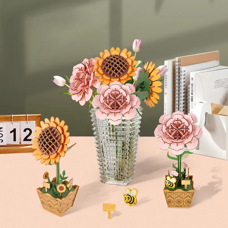 CE Certification DIY Wooden Sunflower Flower Pot Kit - China Suppliers & Factory for Creative Home Décor and Gifts Company, Product