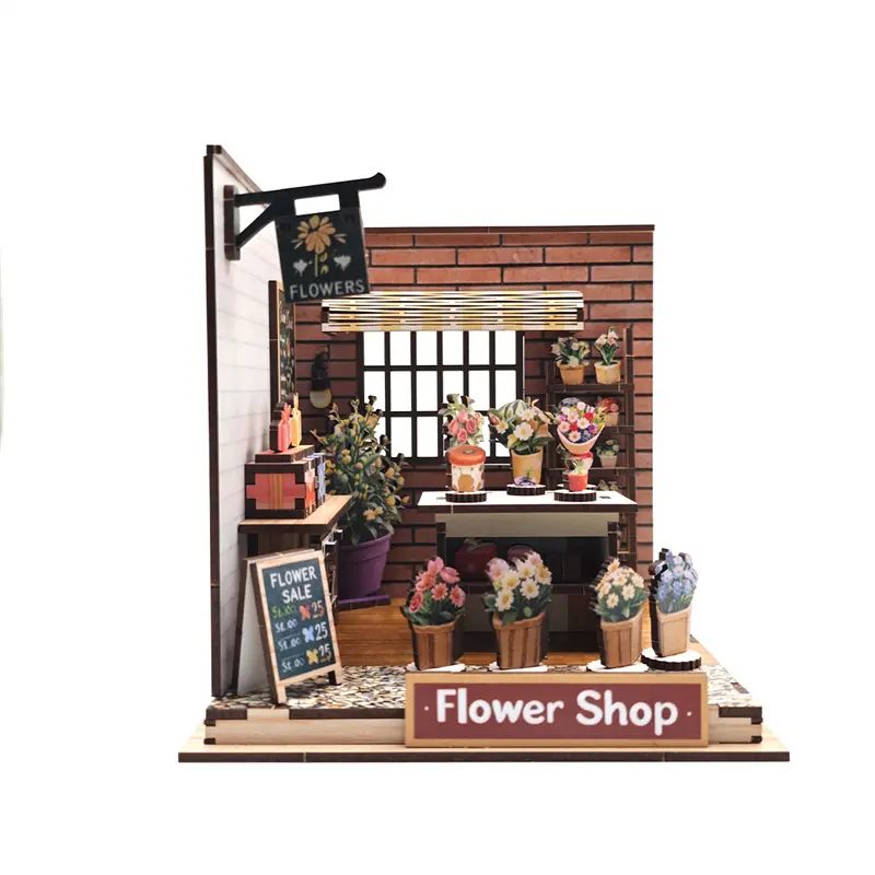 CE Certification DIY Miniature Wooden Flower Shop Kit - China Suppliers & Factory for Creative Home Décor and Gifts Manufacturer, Product