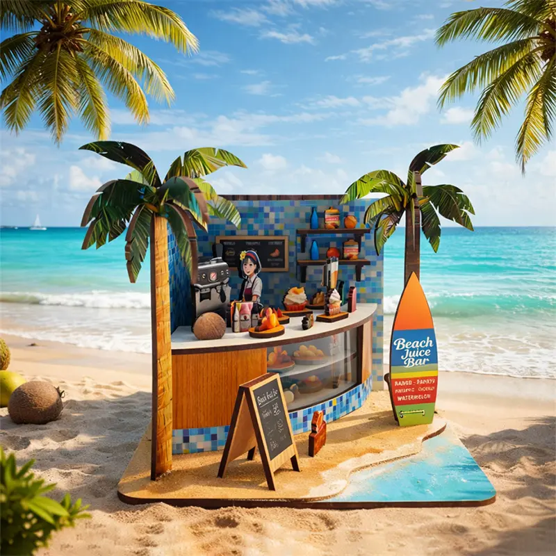 Custom DIY Wooden Miniature Beach Shop Kit from China - Quality Suppliers & Factory for Creative Home Décor Manufacturer, Product