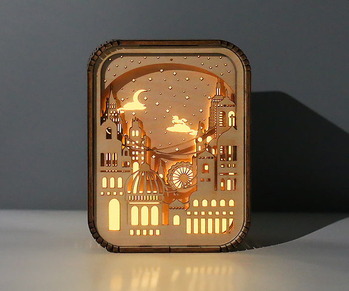 Build Your Own Lighted Cityscape Lamp