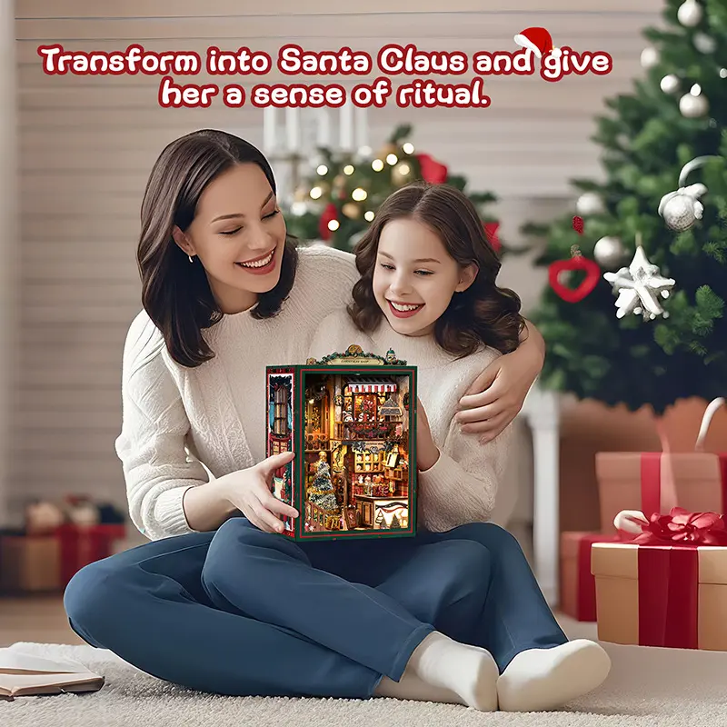 OEM DIY Wooden Christmas Shop Book Nook Kit - China Suppliers & Factory for Festive Home Décor Manufacturers, Companies