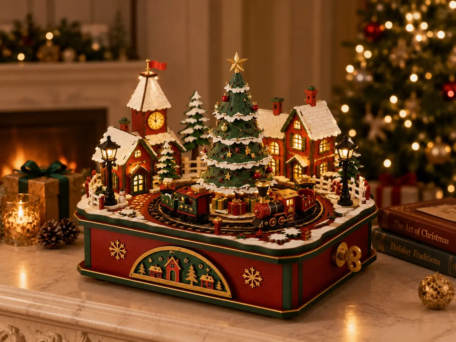 OEM Christmas Village Music Box DIY Wooden Kit | MOQ: 200 Pcs | OEM & ODM Factories, Products