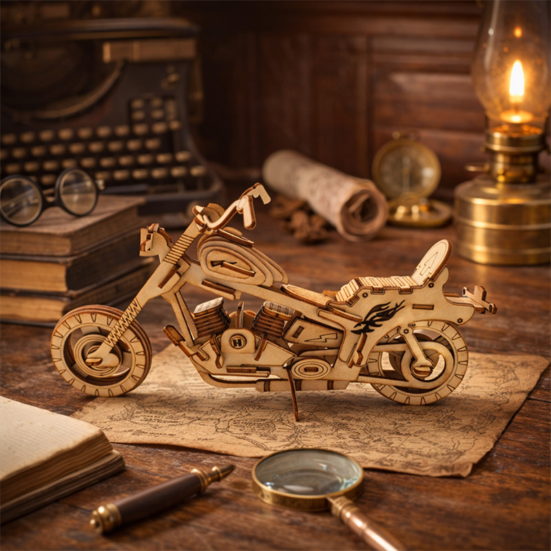 Wooden Motorcycle Display