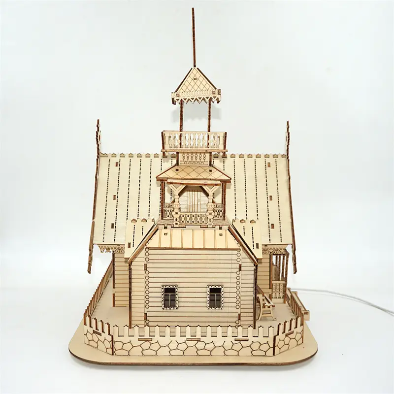 Custom DIY Wooden Lighted Village House Kit from China Suppliers | Customizable Factory Product for Home Decor Companies, Service