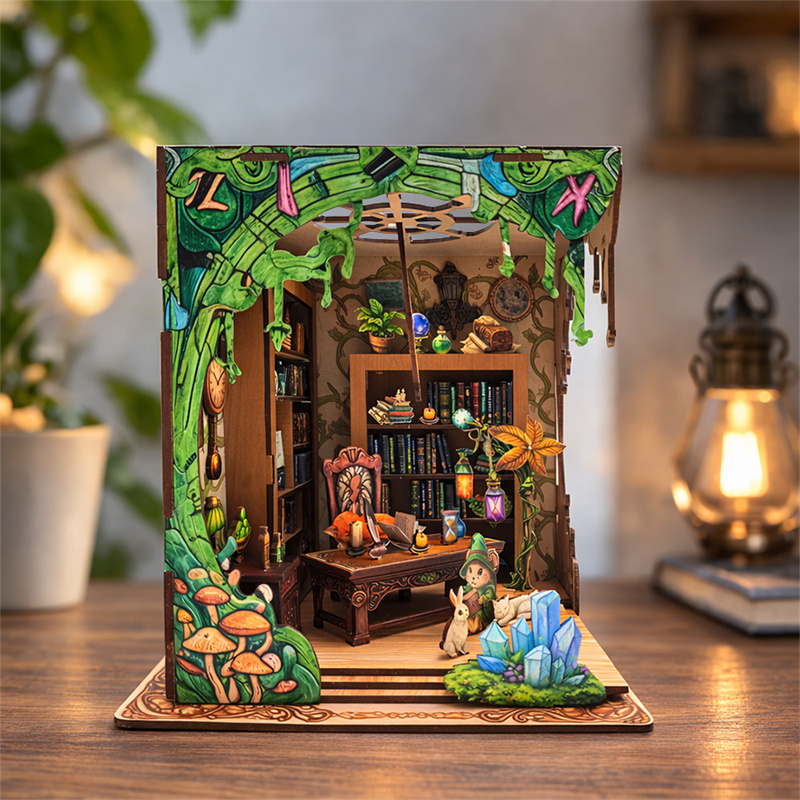 Cozy Mini Reading Corner Wooden Puzzle Model