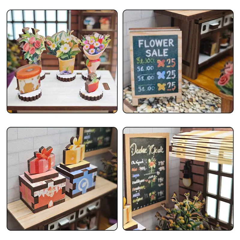 CE Certification DIY Miniature Wooden Flower Shop Kit - China Suppliers & Factory for Creative Home Décor and Gifts Manufacturer, Product