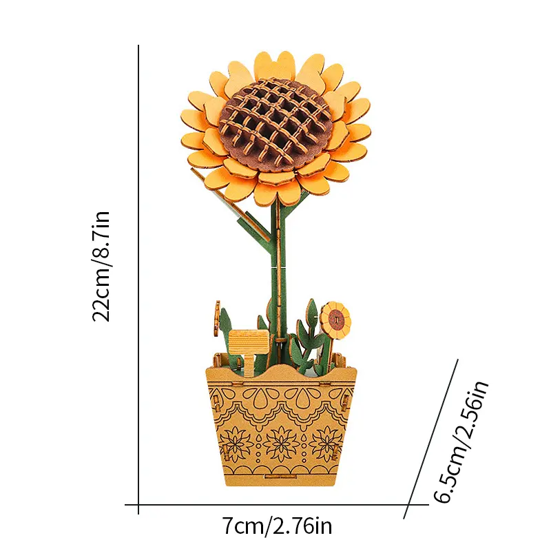 CE Certification DIY Wooden Sunflower Flower Pot Kit - China Suppliers & Factory for Creative Home Décor and Gifts Company, Product