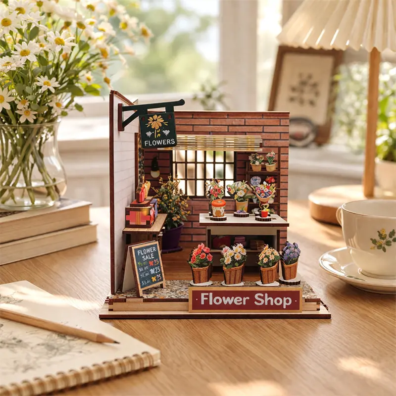 CE Certification DIY Miniature Wooden Flower Shop Kit - China Suppliers & Factory for Creative Home Décor and Gifts Manufacturer, Product