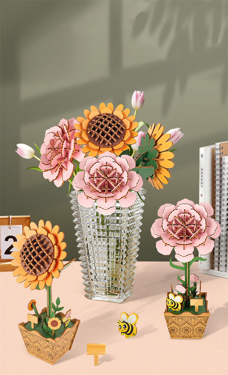 Wooden Assembled Sunflower (3)