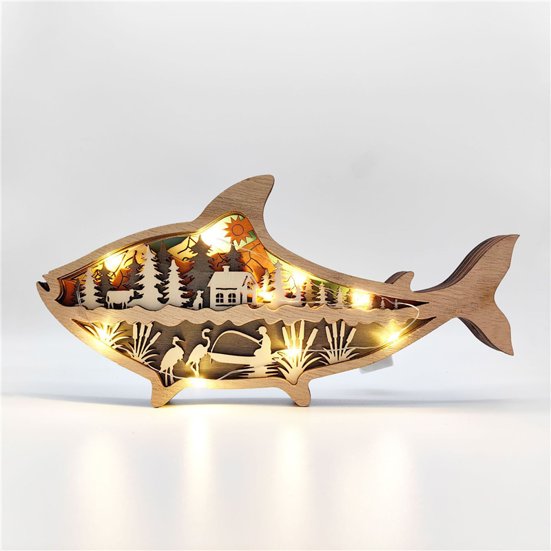 Multi-Layer Wooden Animal Silhouette Ornament (6)